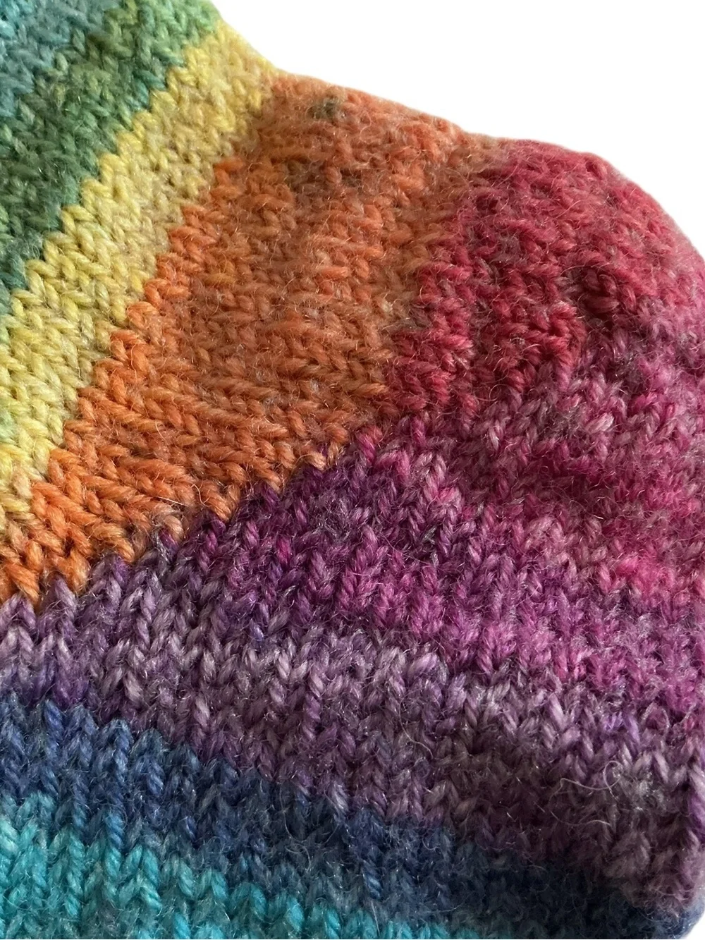 Sybil Quirky Birki Handcrafted Rainbow ankle socks wool blend size 7-8.5 NWT